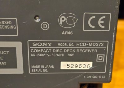 1999 Sony Mini Hi-Fi Component System DHC-MD373 - 29c01b8e 4c07 4089 a149 8724912f32d8